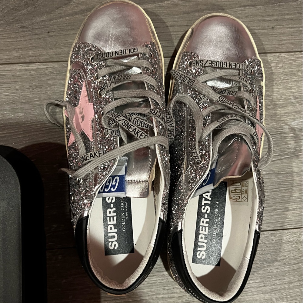 COPY - NWT in time for Valentine’s Day Golden Goose(GGDB) Silver Glitter w/ Pin…